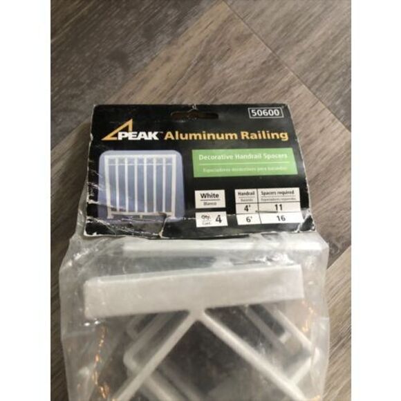 Peak Aluminum Railing White Aluminum Decorative Handrail Spacers Rail Kit. Read - Picture 1 of 9